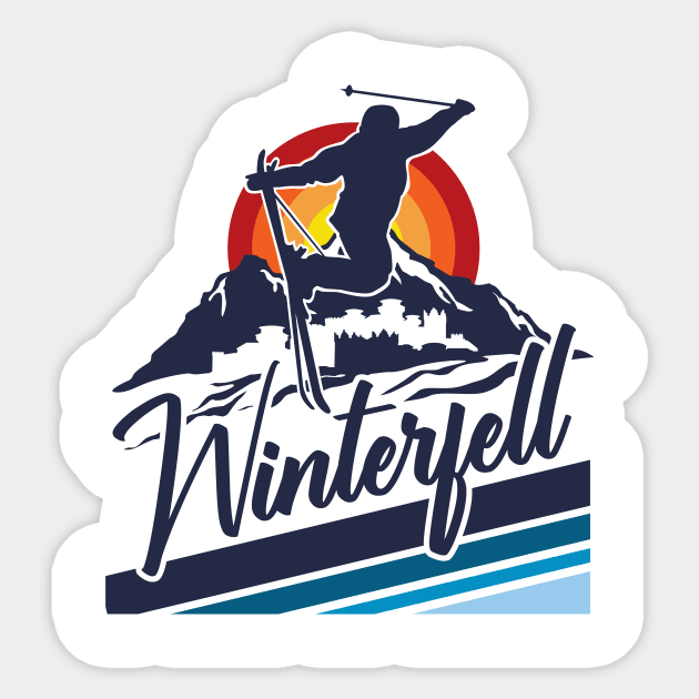 Fictional Ski Resorts Sticker by MindsparkCreative